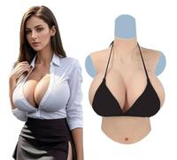 XSWL Sexy Fake Tits Huge Boobs GHIK Cup Silicone Breast Forms Crossdresser Breastplate Breast Enhancement Male To Female Drag Queen,Girly white,K