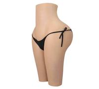 XSWL Silicone Big Butt Pant Hip Enhancement Panties Fake Ass Butt Pads Lifter Shaper Control Pents for Cosplay,Wheat colored,One Size
