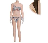 XSWL Silicone Breastplate Bodysuit Full Body Silicone Suit Crossdress C-E Cup Apparel Male To Female for Crossdresser Transgender Drag Queen,2#,D cup