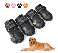 XSY&G Dog Boots,Waterproof Dog Shoes,Dog Booties with Reflective Rugged Anti-Slip Sole and Skid-Proof,Outdoor Dog Shoes for Medium to Large Dogs 4Pcs-Size4
