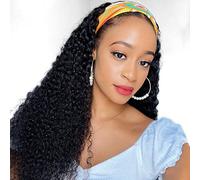 XSY Wig with Headband for Human Hair Deep Wave Headband Wigs for Black Women 22 Inch No Wig Machine Made No Glue