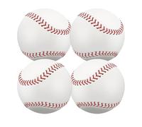 Xsybegdlk 4 Pack BaseBall Standard 9 Inch, Hard Rubber Leather baseball ball for Practice & Games, Rounders Ball, Training Base ball for Outdoor Sports for Youth And Adult
