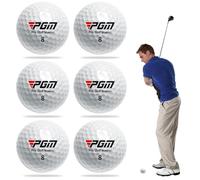 Xsybegdlk Practice Golf Balls, 6 Pcs PGM 42.6mm White Plastic Air Flow Golf Ball for Airflow Practice and Play for, Indoor or Outdoor(White)