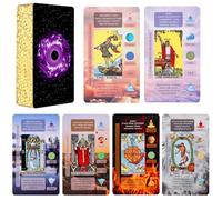 XSYLOHXL Tarot Cards with Meanings on Them for Beginners Classic Learning Training Tarot Deck Set with Message for Reading