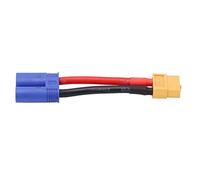 XT60 Female to EC5 Male RC Connector Cable, Bendable Soft Silicone Wire, 95mm Length - High Durability, Corrosion Resistant, Compatible with RC Car Aircraft Ship Models