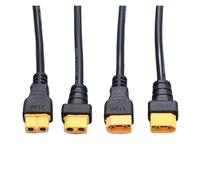 XT60 Male/Female to DC5521 DC5525 Power Adapter Cable 15A, 0.3m Charging Cord for TS100 Soldering Iron FPV Monitor Drone Battery Field Repair Solar Panel(5521 M to XT60 M)