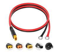 XT60 Male to O Ring Terminal Cable,More Than 8A 10AWG Extension Cable Compatible with Lipo Batterie (XT60 Male, 3FT, 10AWG)