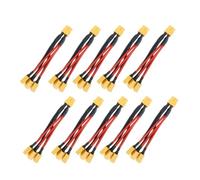 XT60 Parallel Y Splitter Cable, 14AWG High Current Silicone Wire with Male & Female Connectors for RC Drone Car Battery Extension, 3-Way Power Adapter(10pcs 1F to 3M)