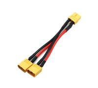 XT60 Parallel Y Splitter Cable, 14AWG High Current Silicone Wire with Male & Female Connectors for RC Drone Car Battery Extension, 3-Way Power Adapter(1 female to 2 male)