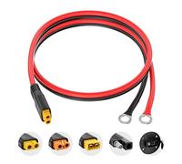 XT60H Female to O Ring Terminal Cable,More Than 8A 10AWG Extension Cable Compatible with Lipo Batterie (XT60 Female, 2FT, 10AWG)