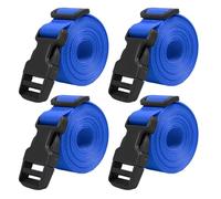 XTACER 1 Inch Molle Backpack Accessory Strap Luggage Straps Cover Strap Sleeping Bag Strap with Buckle (Blue, 40.00)