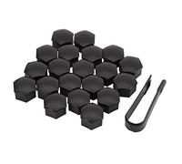 Xtahdge 20 Pieces 21mm Black Car Tire Wheel Nut Covers W/Removal Wrench Suitable for S 12-17