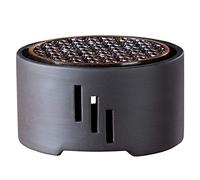 Xtahdge Black Multifunctional Ceramic Tea Warmer with Candle Holder
