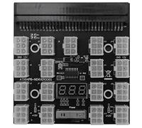 Xtahdge Breakout Board 17 Port 6Pin LED Display Power Module Server Card Adapter for 1200W 750W PSU GPU Miner Mining BTC ETH