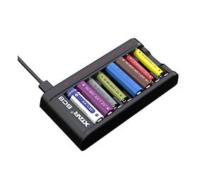 XTAR BC8 Battery Charger 1.5v rechargeable batteries Battery Charger Type C for both 1.5V Li-ion and 1.2V Ni-MH AA/AAA rechargeable batteries (BC8 Charger)