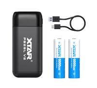 XTAR PB2SL V2 Battery Charger for 18650 18700 20700 21700 Battery (PB2SL V2+2PCS 21700 6000)