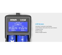 XTAR VC2 USB Li-Ion LCD 18350 CR123A 18650 Battery Charger