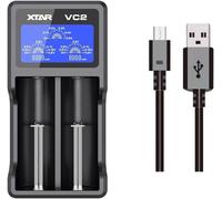XTAR VC2 USB LCD Dual Battery Charger Li-ion Smart Charger Micro USB 3.7V Cells