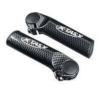 XtasY Unisex - Adults' Ergo Bar Ends Carbon Look, 120mm 22.2, Small