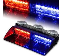 XTAUTO Car 16-led 18 Flashing Mode Emergency Vehicle Dash Warning Strobe Flash Light Red Blue