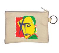 XTC Drums and Wires Rock Colorful Logo Key Chain Coin Purse Beige