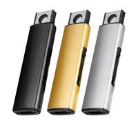 XTDMJ 3PCS Rechargeable USB Electronic Lighter, Touch Ignition Electric Lighter USB Rechargeable Electronic Lighter, Ultra Thin Windproof Flameless Touch Switch Lighter for Candles for Men