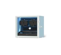 XTELARY Watch Winder for 4/6/8/12 Automatic Watches, Lockable Automatic Winder with 4 Rotation Modes, Extra Watch Compartments, Flexible Watch Cushion, Quiet Mabuchi Motor and Blue Backlight, skbl