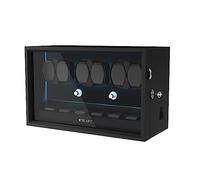 XTELARY Watch Winder for 4/6/8/12 Automatic Watches, Lockable Automatic Winders with Extra 4 Watch Storages, 4 Rotation Modes, Flexible Watch Pillows, Quiet Mabuchi Motor, and Backlight,Watch Winding,