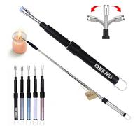 XTENDR ARCS V2 Extendable 2.5 Feet Arc Extra Long Flameless Fireplace Stove Electric Candle Lighter for Pilot Light, Grilling, Firepit, Kitchen, BBQ (Black)