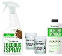 Xterminate Bed Bug Killer Spray, Powder & Smoke Foggers Kit - Bed Bug Treatment for Your Home/Bedroom/Living Rooms - Spray On Mattresses, Wardrobes, Furniture & More