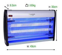 Xterminate Indoor Insect Fly Killer Zapper LED Low Energy Attracting UV Light Electric 30w