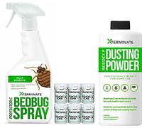 Xterminate Larger Bed Bug Killer Spray, Powder and Fogger Pack | Bed Bug Treatment for 2 Rooms