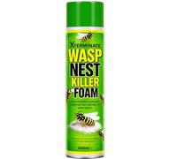 Xterminate Wasp Nest Killer Spray Foam 600ml, Maximum Strength Kills Wasps, Hornets & Nests Instantly Powerful 5m Long Reach Aerosol For Outdoor and Indoor Use