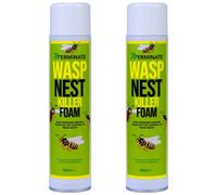Xterminate Wasp Nest Killer Spray Foam 600Ml X2 Powerful 5M Long Reach Outdoor And Indoor