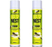 Xterminate Wasp Nest Killer Spray Foam 600ml x2 Powerful 5m Long Reach Outdoor and Indoor