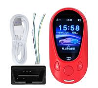 XTevu Car Remote Key, Keyless Entry Smart Key Fob Compatible with Start and Stop Engine Button Car Models, LCD Touch Screen Universal Car Remote Key Replacement (Red)