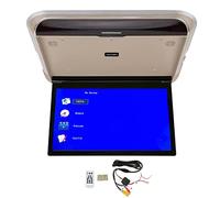 XTevu Car Roof Player, 17.3in Overhead Mounted Display Monitor with USB and HDMI, MP5 Video Screen, 1080P Vehicle Ceiling Entertainment System
