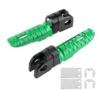 XTevu Front Foot Pegs, Motorcycle Pedals Step Plates Pair Compatible with Kawasaki Ninja Z125 PRO Z250 SL Z400 Z900, Footrest Peg Replacement Set (Green)