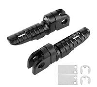 XTevu Front Foot Pegs, Motorcycle Pedals Step Plates Pair Compatible with Kawasaki Ninja Z125 PRO Z250 SL Z400 Z900, Footrest Peg Replacement Set (Black)