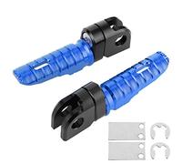 XTevu Front Foot Pegs, Motorcycle Pedals Step Plates Pair Compatible with Kawasaki Ninja Z125 PRO Z250 SL Z400 Z900, Footrest Peg Replacement Set (Blue)