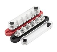 XTevu Fuse Block, Circuit Power Distribution Box Terminal Compatible with Car RV Ships, 6 Way Blade Fuse Holder 12 48V 150A Set 2 Pcs