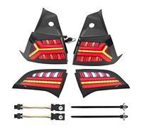 XTevu LED Tail Lights Assembly, Sequential Rear Light Set, Compatible with Tesla 2019-2021, IP67 Rear Lamp Replacement, 4PCS Car Taillight Kit