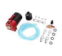 XTevu Oil Catch Can, Engine Breather Tank, 300ML Air Oil Separator Reservoir, Universal Engine Vent Filter, Car Oil Catch Tank System (Red Black)