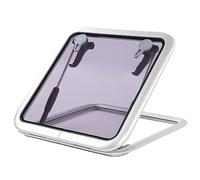 XTevu Porthole Window, Square Push Out Skylights Compatible with RV Yacht Ship UV Resistant Support Rod