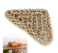 XTevu Reptile Lizard Lounger - Reptile Hammock - Bearded Dragon Hammock - Natural Seagrass Fiber - Corner Triangle Design - Great for Anoles, Geckos, Gecko(Medium 12.6x12.6x16.5inch)