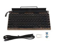 XTevu Retro Typewriter Wireless Mechanical Gaming Keyboard - 83 Keys Bluetooth Punk RGB Backlit Keyboard with Blue Switch, Metal Round KeyCap - for PC, Laptop, and Phone