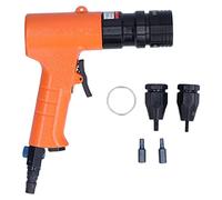 XTevu Rivet Nut Gun, Pneumatic Riveter Tool, Air Rivnut Pull Setter, KV-802BF with 3 16in 1 4in Mandrels, Pneumatic Riveting Tool for Metal Assembly