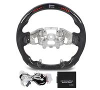 XTevu Steering Wheel, Carbon Fiber Wheel Compatible with Ranger P703 2024 and Later, LED Shift Indicator Steering Wheel, Perforated Leather LED Display Wheel