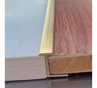 XTGDIEM T Shaped Brass Floor Transition Strips, Tile To Laminate Threshold Strips, Metal Carpet Edge Trim For Interior/Entryways/Wood/Vinyl Floors