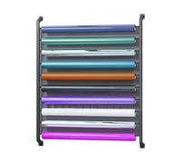 XTGDIEM Wall-Mounted Vinyl Rack With 8/10 Rolls, Heavy-Duty Floor-Mounted Round Core Media For Leather And Carpet Samples(160x175x14cm-8Rod)